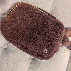 Lululemon Brown Sherpa Fleece Everywhere Belt Bag